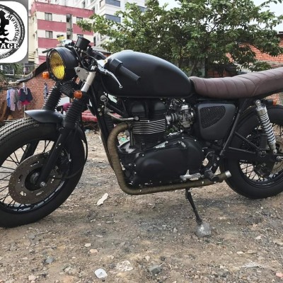 Triumph T100 với phong cách Brat style