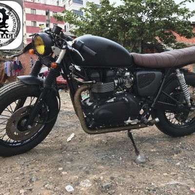 Triumph T100 với phong cách Brat style