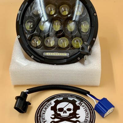 Đầu Đèn Pha LED Độ Xe Moto 13 Bóng